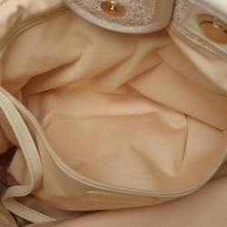 Chanel Cream Tweed and Leather Deauville Tote