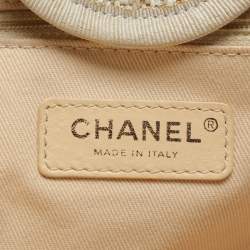 Chanel Cream Tweed and Leather Deauville Tote