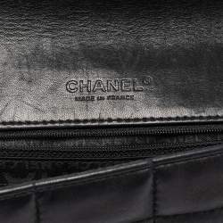 Chanel Black Square Quilted Leather  Multichain Classic Flap Bag