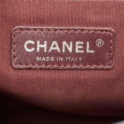 Pre Owned Chanel Navy Blue Quilted Leather New Medium Studded Boy Flap Bag