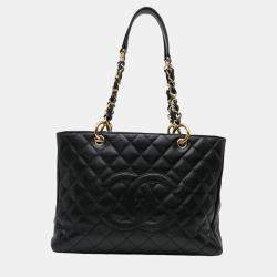 Chanel Black Caviar Grand Shopping Tote