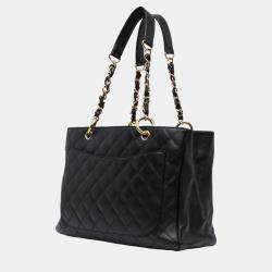 Chanel Black Caviar Grand Shopping Tote