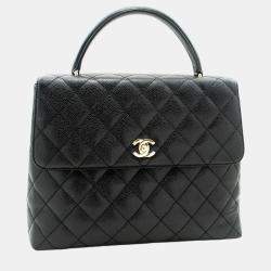 Chanel Black Leather Kelly Handbag