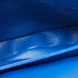 Pre Owned Chanel Blue Quilted Leather Small Trendy CC Top Handle Bag