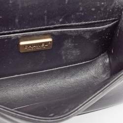 Chanel Black Leather and Sequins Tile Brasserie Mosaic Small Boy Bag