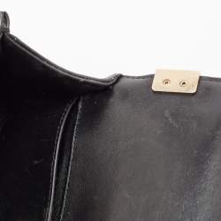 Chanel Black Leather and Sequins Tile Brasserie Mosaic Small Boy Bag