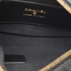 Chanel Black Caviar Leather Mini Round Hobo