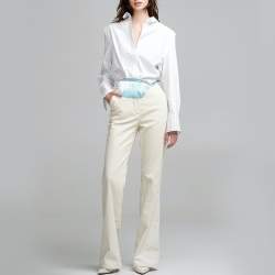 Pre Owned Chanel Light Blue Sequins Waterfall Belt Bag
