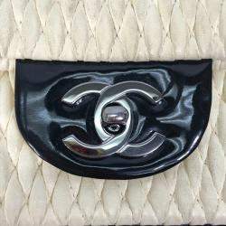 Pre Owned Chanel White CC Double Chain Shoulder Bag