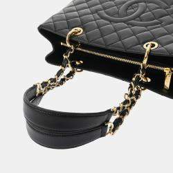 Chanel Black Caviar Skin Matelasse GST Grand Tote Bag