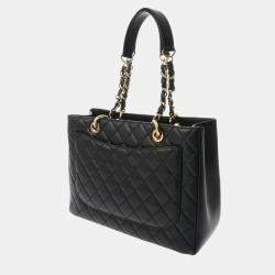 Chanel Black Caviar Skin Matelasse GST Grand Tote Bag