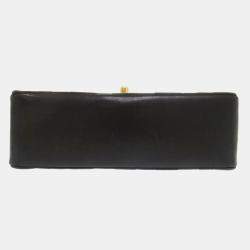 Pre Owned Chanel Black Lambskin Diana 22 Small Matelasse Shoulder Bag