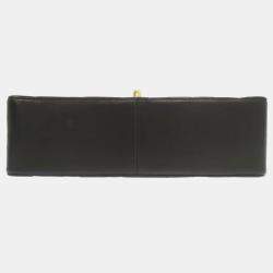 Pre Owned Chanel Black Lambskin Diana 25 Medium Mattelasse Shoulder Bag
