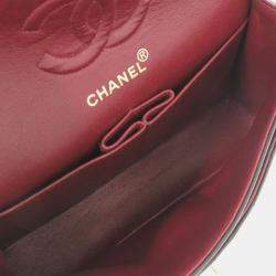 Pre Owned Chanel Black Lambskin Matelasse 23 Double Flap Shoulder Bag