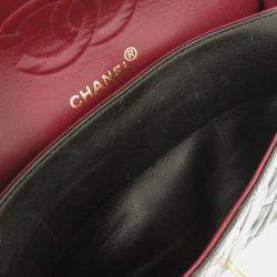 Pre Owned Chanel Black Lambskin Matelasse 23 Double Flap Shoulder Bag