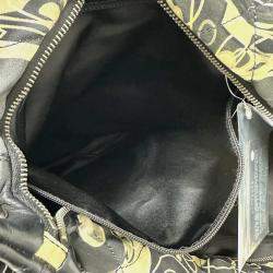 Chanel Black x White Quilted Bag Double Chain Chain Bag