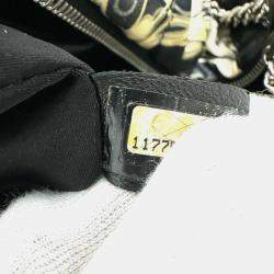 Chanel Black x White Quilted Bag Double Chain Chain Bag