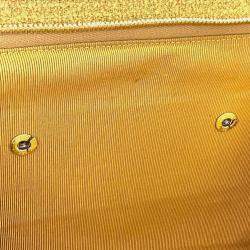 Chanel Mustard Double Chain Shoulder Bag With Kisslock pouch