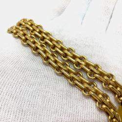 Chanel Mustard Double Chain Shoulder Bag With Kisslock pouch