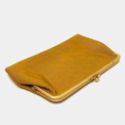 Chanel Mustard Double Chain Shoulder Bag With Kisslock pouch