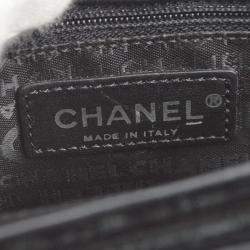 Pre Owned Chanel Black Velvet Camelia Single Chain Shoulder Bag
