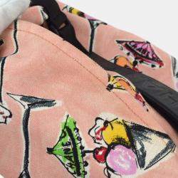 Pre Owned Chanel Pink Parfait Print Handbag