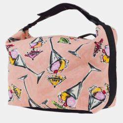 Pre Owned Chanel Pink Parfait Print Handbag