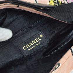 Pre Owned Chanel Pink Parfait Print Handbag