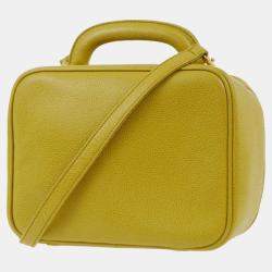 Chanel Light Green Calfskin Vanity Handbag