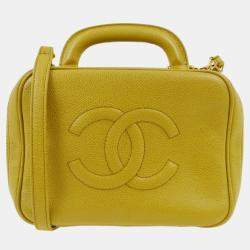 Chanel Light Green Calfskin Vanity Handbag