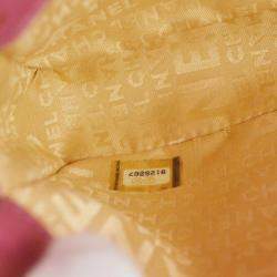 Pre Owned Chanel Pink Lambskin Choco Bar Shoulder Bag