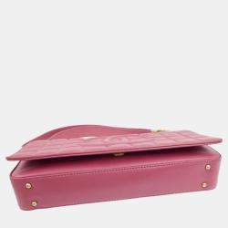 Pre Owned Chanel Pink Lambskin Choco Bar Shoulder Bag