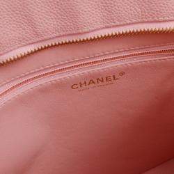 Chanel Pink Calfskin Medallion Tote Handbag