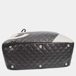 Pre Owned Chanel Black Calfskin Cambon Ligne Handbag