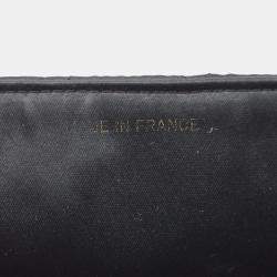 Chanel Black Satin Mini Classic Square Flap Shoulder Bag 17