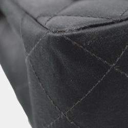 Chanel Black Satin Mini Classic Square Flap Shoulder Bag 17
