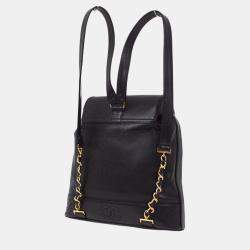 Chanel Black Calfskin Triple CC Backpack