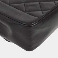 Chanel Black Lambskin Small Diana Shoulder Bag