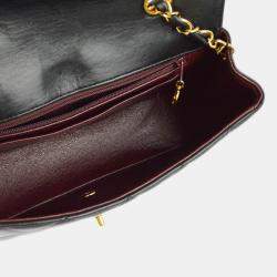Chanel Black Lambskin Small Diana Shoulder Bag