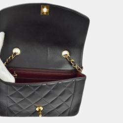 Chanel Black Lambskin Small Diana Shoulder Bag