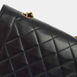 Chanel Black Lambskin Small Diana Shoulder Bag
