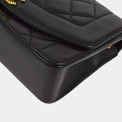 Chanel Black Lambskin Small Diana Shoulder Bag