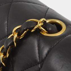 Chanel Black Lambskin Small Diana Shoulder Bag