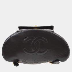 Chanel Black Lambskin Large Duma Backpack