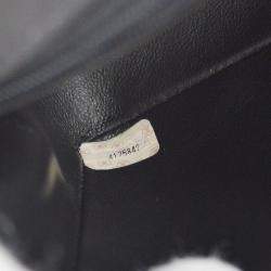Pre Owned Chanel Black Lambskin Mini Classic Square Flap Shoulder Bag 17