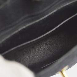Chanel Black Canvas Camelia Chain Handbag