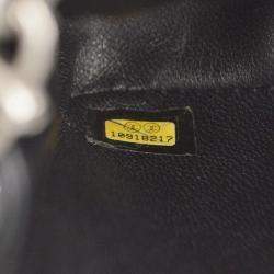 Pre Owned Chanel Black Calfskin East West Shoulder Bag