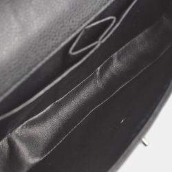 Pre Owned Chanel Black Calfskin East West Shoulder Bag