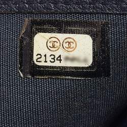 Chanel Navy Blue Quilted Leather CC Trifold Wallet