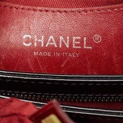 Pre Owned Chanel Black  Quilted Patent Leather Medium Just Mademoiselle Bowler Bag